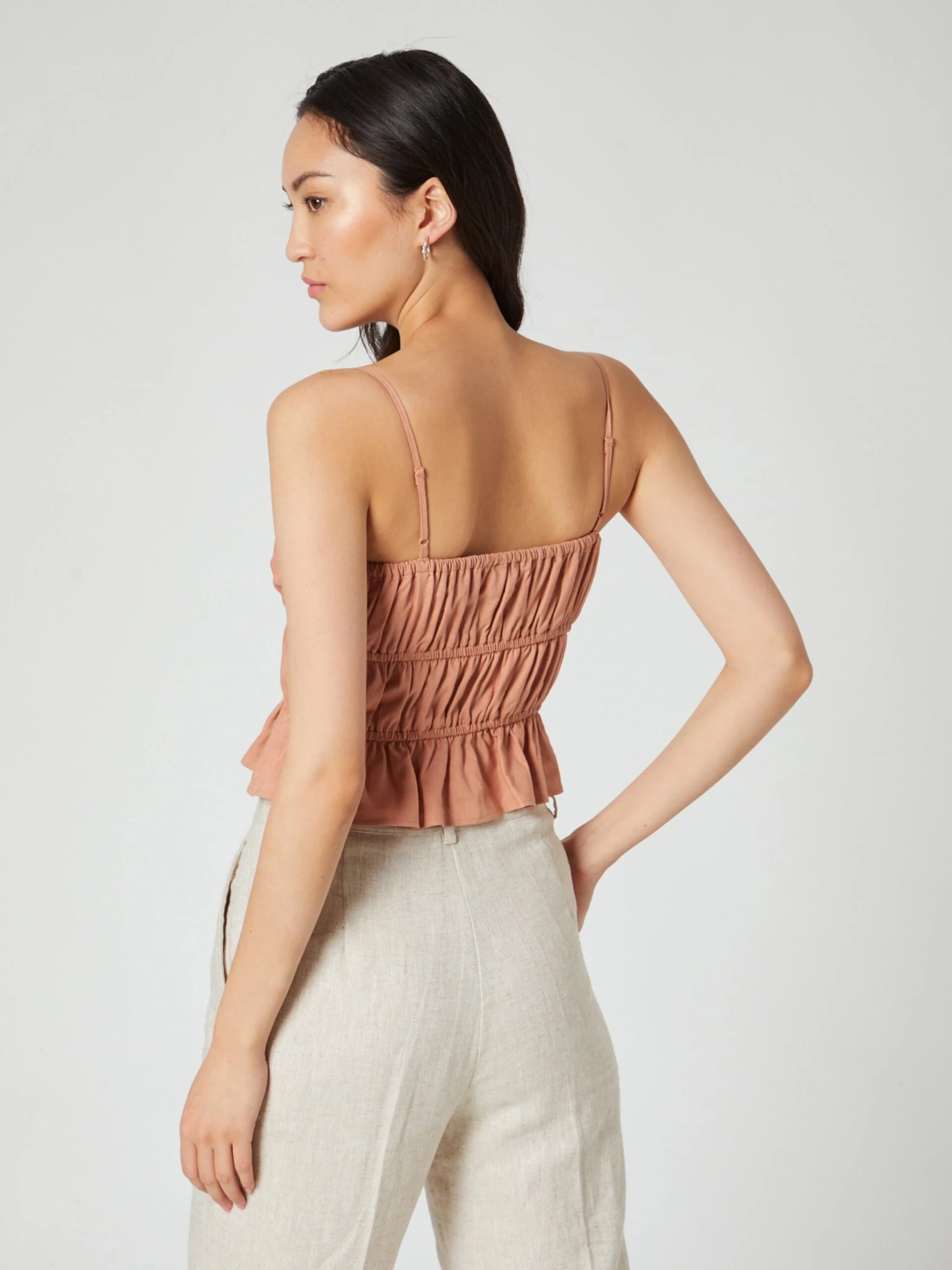 Blouse Tops Blouse Ava Dames Lichtbruin 5 Blouse Tops Blouse Ava Dames Lichtbruin - Afbeelding 4