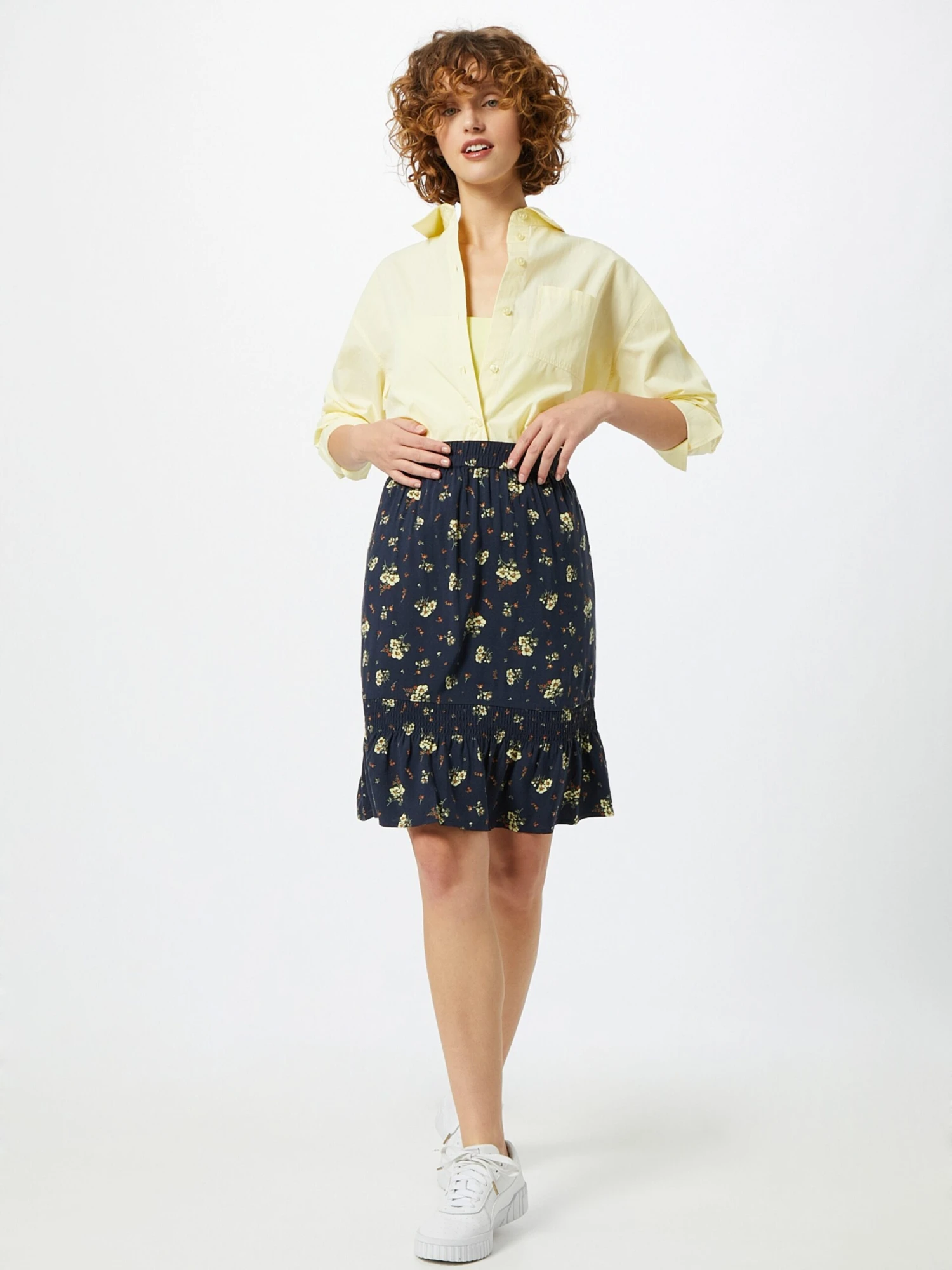 MOSS COPENHAGEN Midi Rokken Rok Emmi Dames Blauw 6 MOSS COPENHAGEN Midi Rokken Rok Emmi Dames Blauw - Afbeelding 4