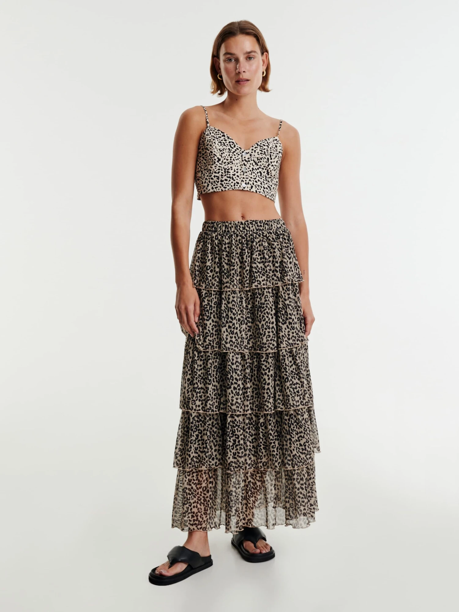 EDITED Crop Tops Top Ennie Dames Bruin / Gemengde Kleuren 8 EDITED Crop Tops Top Ennie Dames Bruin / Gemengde Kleuren - Afbeelding 6