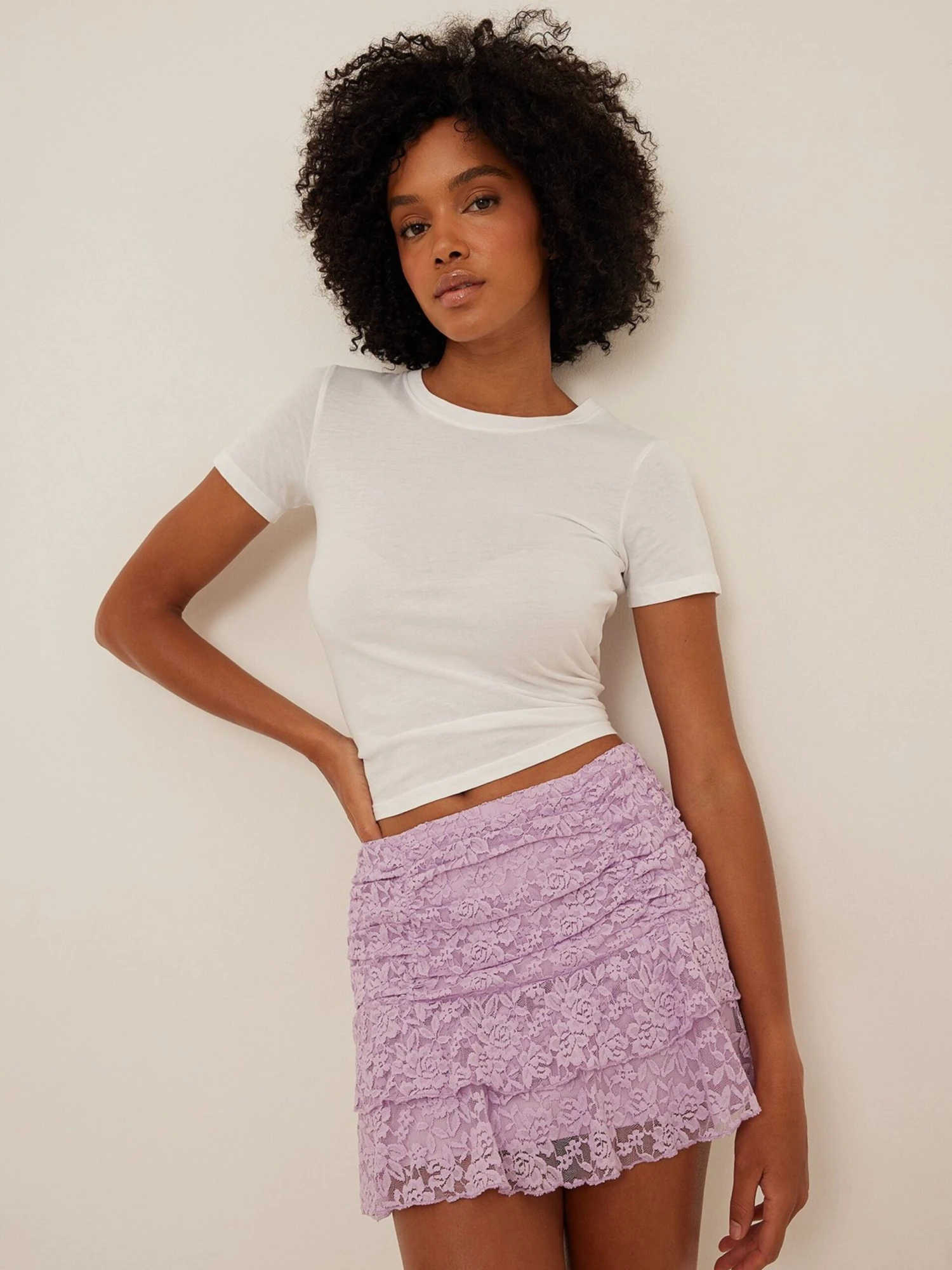 NA-KD Mini Rokken Rok Dames Lila 4 NA-KD Mini Rokken Rok Dames Lila - Afbeelding 2