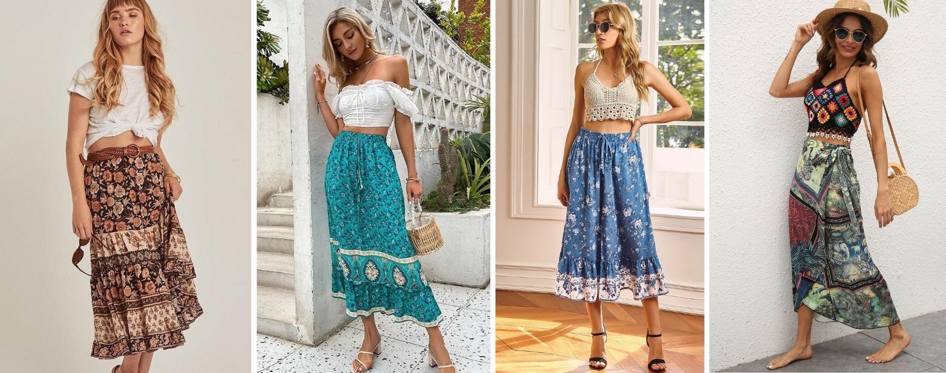 Alleen Kledingwinkel -About You Winkel jupe longue boheme femme